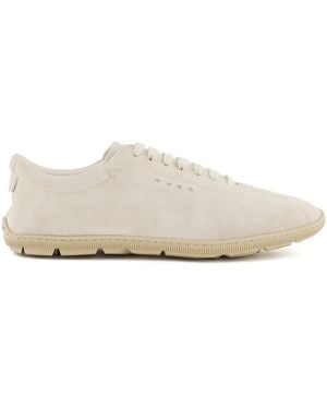 Giorgio Armani Suede Trainers - White