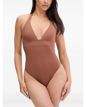Mc2 Saint Barth Maillot De Bain À Dos-Nu - Marron