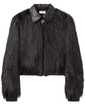 Emilio Pucci Kidhassia Paneled Faux-Fur Jacket - Black