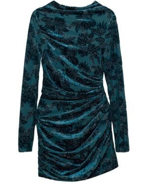 Jonathan Simkhai Vallyn Floral-Pattern Textured Mini Dress - Green