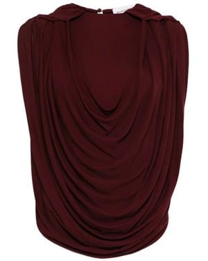 Brandon Maxwell The Astor Draped Jersey Blouse - Rood