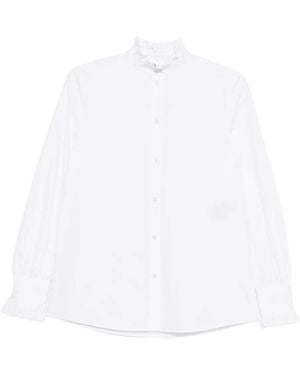 Valentino Garavani ラッフル ハイネックシャツ - ホワイト