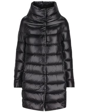 Herno Quilted High-Neck Coat - Gray