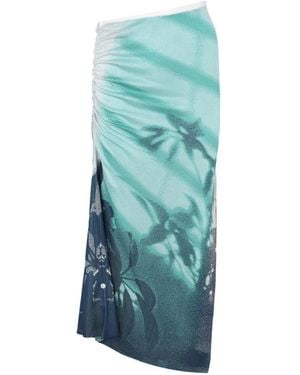 Ph5 Lina Ruched Midi Skirt - Blue