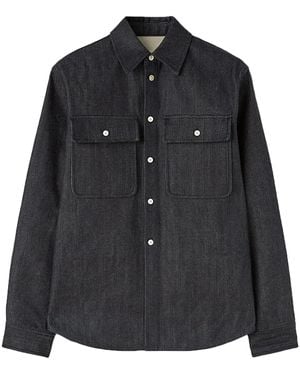 Jil Sander Spread-Collar Denim Shirt - Black