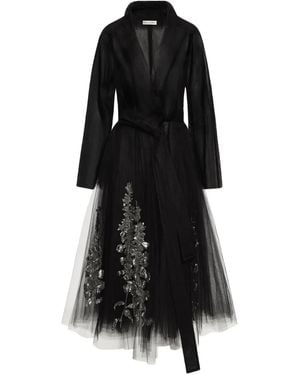 Oscar de la Renta Foxglove Coat - Black
