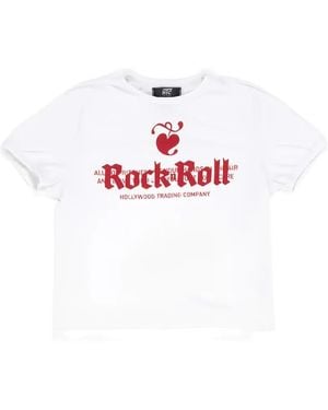 HTC Rock & Roll Graphic-Print Boxy-Fit T-Shirt - White