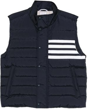 Thom Browne Four-Bar Downfill Gilet - Blue