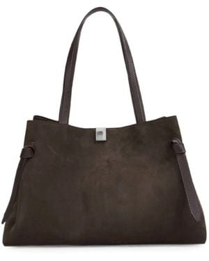 Yuzefi Gyoza Suede Tote Bag - Black
