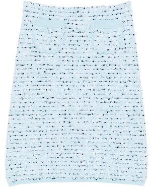 N°21 Elasticated-Hem Skirt - Blue