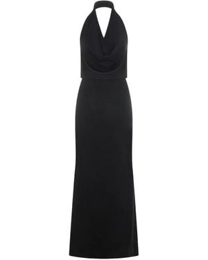 AYA MUSE Halterneck Cowl Dress - Schwarz