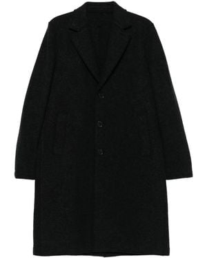Harris Wharf London Single-Breasted Wool Coat - Black