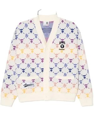 Aape By A Bathing Ape Logo-Print Cardigan - White