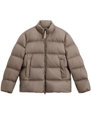 Woolrich Quilted High-Neck Jacket - Brown