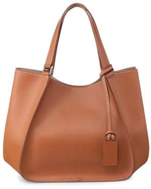 Joy Gryson Verse Leather Tote Bag - Brown