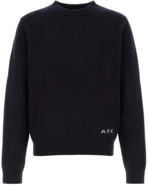 A.P.C. Edmond Pullover Mit Logo-Stickerei - Blau