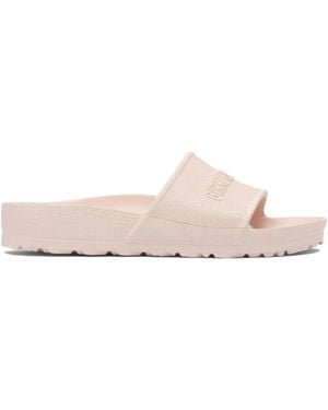 Birkenstock Barbados Embossed-Logo Slide Sandals - Pink