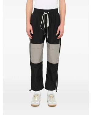Daniel Patrick Colour-Block Parachute Track Trousers - Black