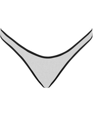 Maison Close Pure Tentation Sheer High-Cut Thong - Black