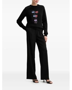 Karl Lagerfeld Sudadera con estampado gráfico - Negro
