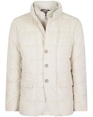 Fay Quilted Corduroy Jacket - White