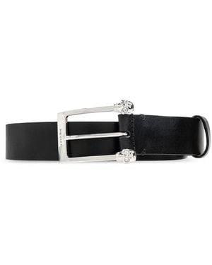 McQueen Cinturón Twin Skull - Blanco