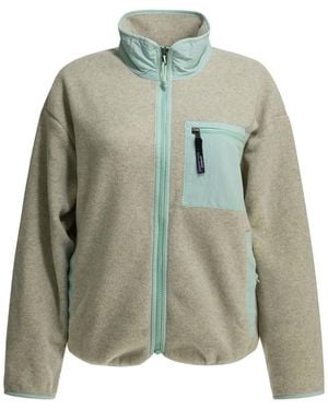 Patagonia Synchilla Fleece-Texture Panelled Jacket - Green