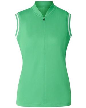 Bogner Evi Sleeveless Piqué Polo Top - Green