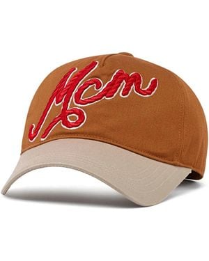 MCM Embroidered-Logo Cap - Brown