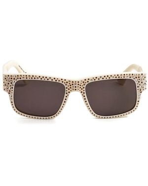 Marni Swarovski Rectangle Sunglasses - Brown