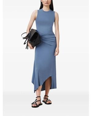 AllSaints Rivi Draped Asymmetric Dress - Blue