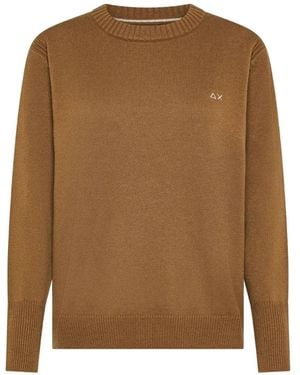 Sun 68 Pull À Encolure Ronde - Marron