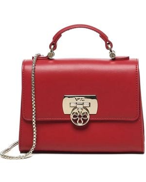 V73 Top-Handle Logo-Lock Tote Bag - Red