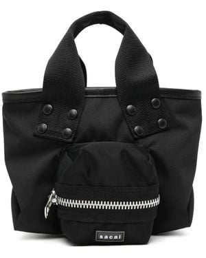 Sacai Multi-Pocket Tote Bag - Black