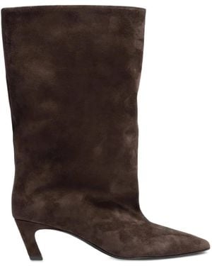 Ash Botas Vanya De Ante Con Puntera En Punta - Marrón