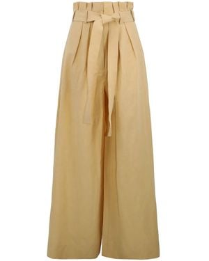 Ulla Johnson Gitana Tie-Waist Palazzo Pants - Natural