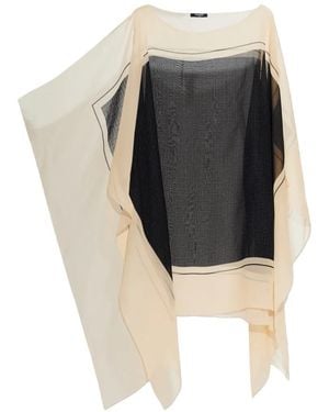 Balmain カラーブロック ドレープ ビーチドレス - ブラック