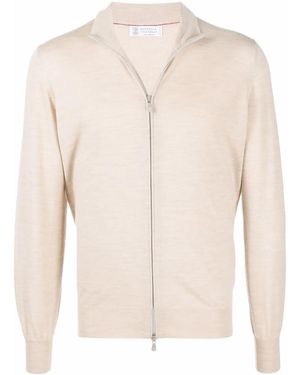 Brunello Cucinelli ジップアップ カーディガン - ナチュラル