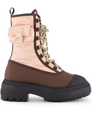 Fendi 55Mm Domino Boots - Brown