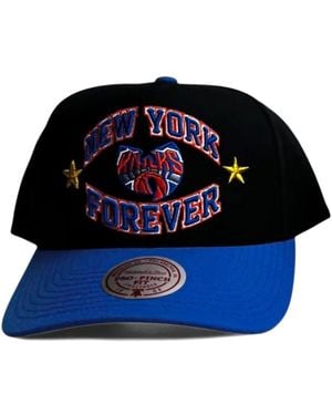 Mitchell & Ness New York Knicks Pro Pinch Snapback Hat - Blue