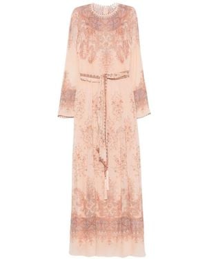 Zimmermann Vestido Con Estampado De Cachemira - Rosa