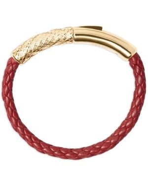 Burberry Pulsera De Piel Con Motivo Check - Blanco