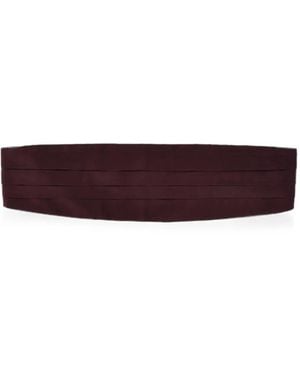 Corneliani Pleated Silk Cummerbund - Purple