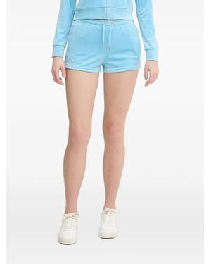 Juicy Couture Crystal-Embellished Mini Shorts - Blue