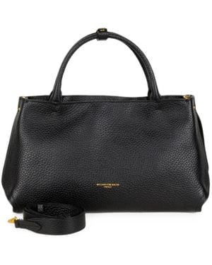 Gianni Chiarini Amal Grainy Leather Tote Bag - Black