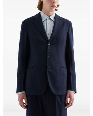 Jil Sander Wool Poplin Blazer - Blue