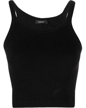 Wardrobe NYC Scoop-Neck Cropped Top - Black