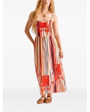 Carolina K Della Embroidered-Striped Dress