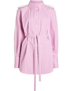 Patou Striped Mini Shirt Dress - Pink