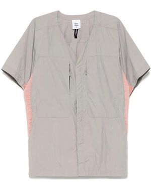 Stain Shade V-Neck Windbreaker - Grey